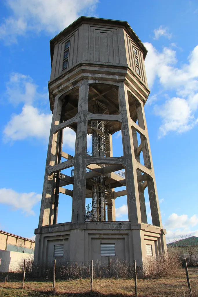Wasserturm in der Pottendorferstraße in Neurißhof, Niederösterreich