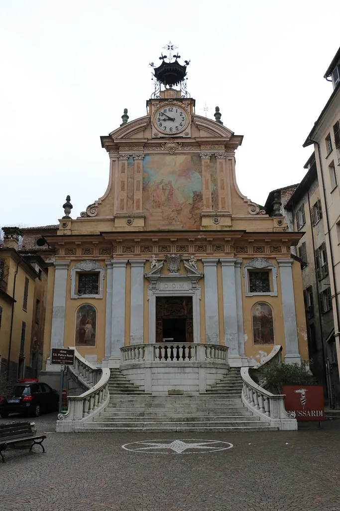 Chiesa dei Santi Pietro e Paolo, Mondovì, Piedmont, Italy Church of Saints Peter and Paul Native name Chiesa dei Santi Pietro e Paolo, Mondovì Location Mondovì , Italy Coordinates 44° 23′ 22.6″ N, 7° 49′ 20.78″ E Established 20 April 1464 Authority file : Q109758147 institution QS:P195,Q109758147