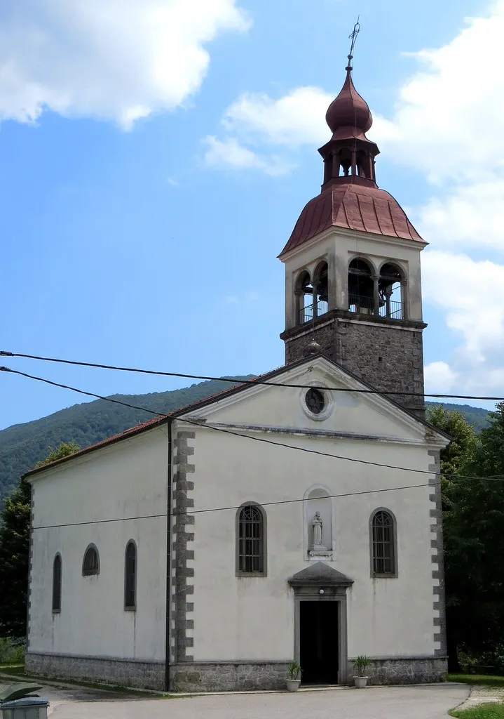 Saints Primus and Felicianus Church in Logje, Municipality of Kobarid, Slovenia