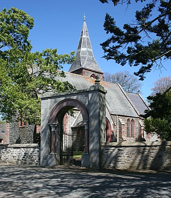 All Saints Episcopal Church Notwithstanding the entry in Wikipedia, this church was built in 1849, and the spire added in 1870. Much use of granite is made in both the church and the gateway.