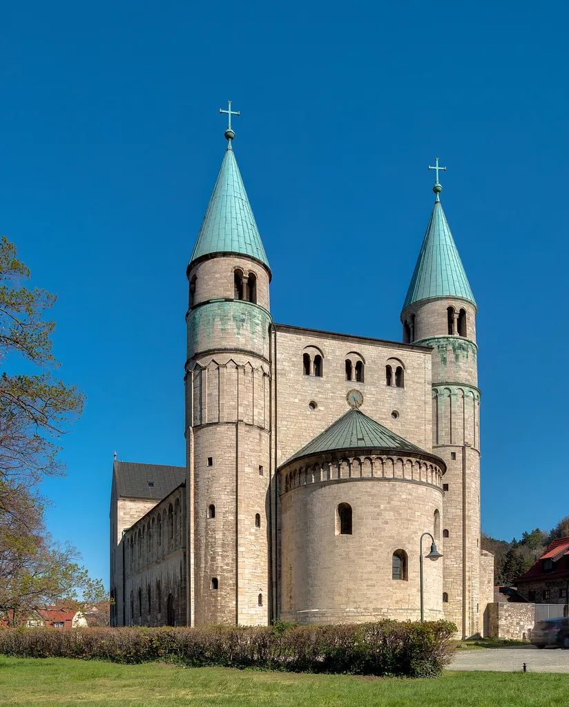 Westwork of Saint Cyriakus in Gernrode, Saxony-Anhalt/Germany