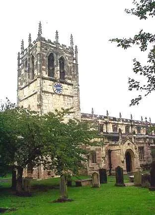 Tadcaster, Church of St Mary The Virgin. This Church is almost central in the O/S grid it occupies