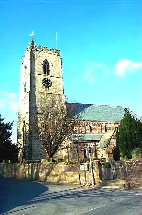 Spofforth, All Saints Church. This church is slightly to the west of centre on the southern boubdary of the O/S grid it occupies.