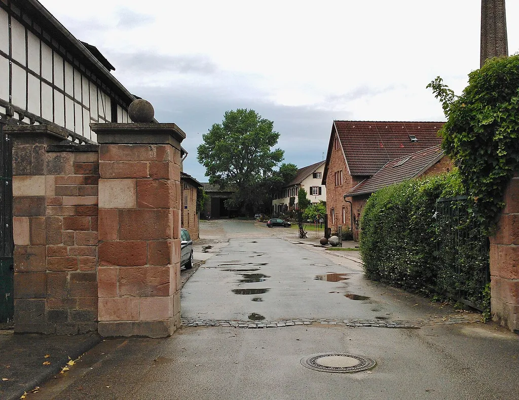Ehemaliger Burg-, heutiger Hofeingang Burg/Hofanlage Habitzheim