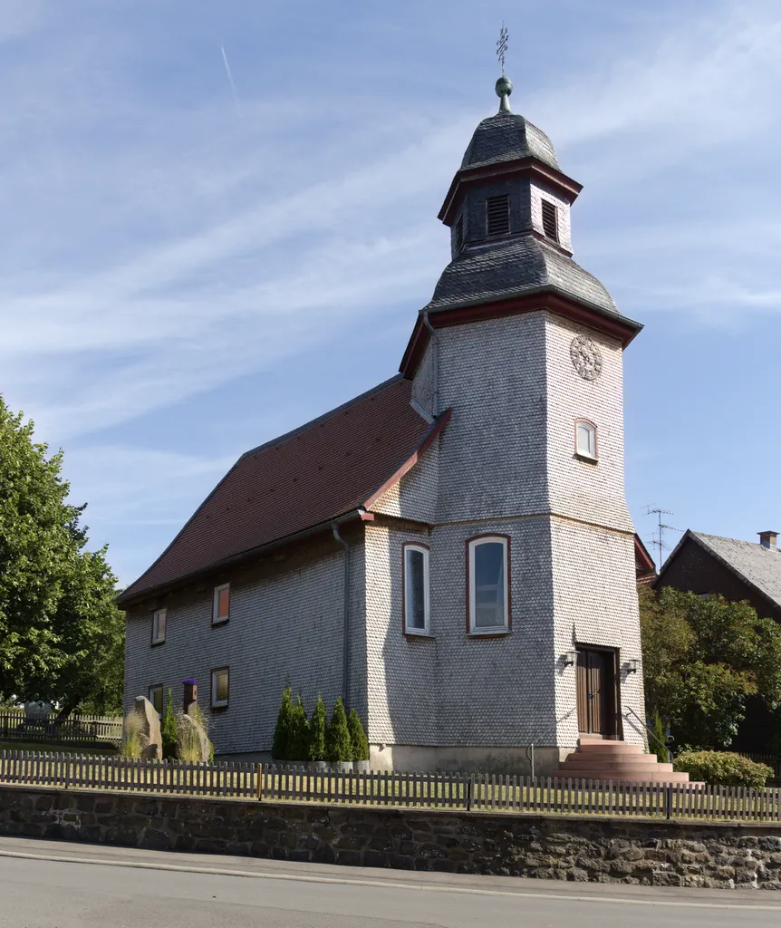 Protestant church in Lanzenhain, Hesse, Germany