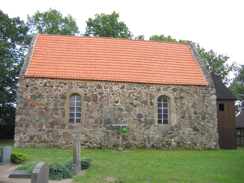 Village church of Kossin, Gem. Niederer Fläming, Lkr. Teltow-Fläming, Brandenburg, Germany, view from north