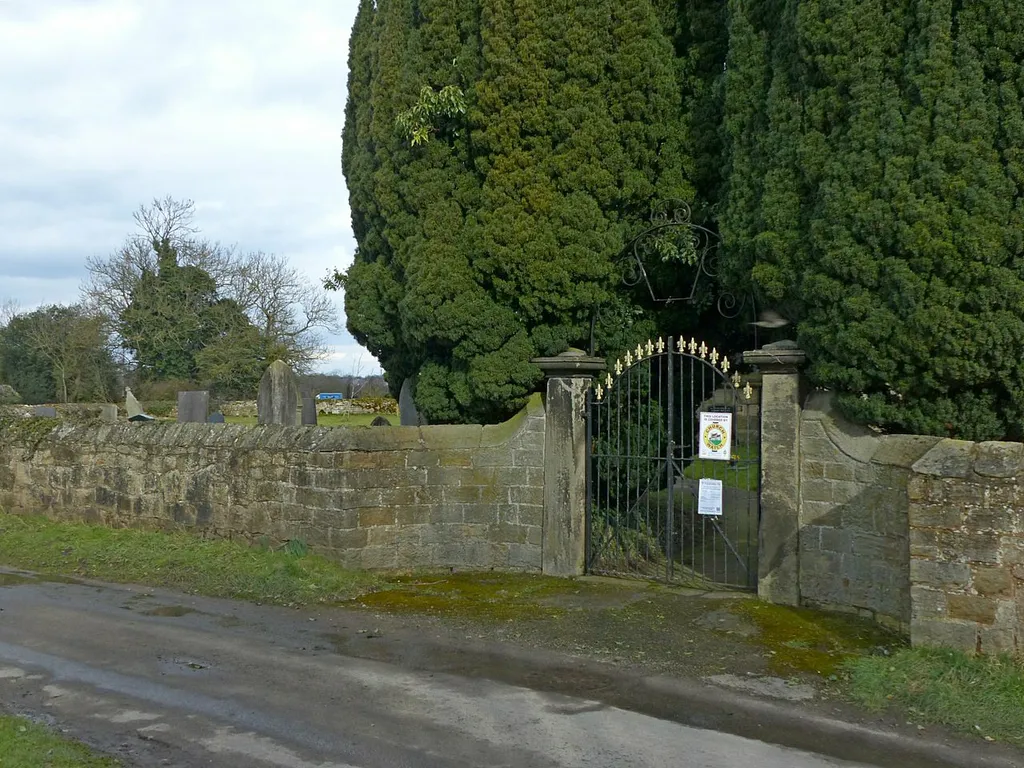 Photograph of the gateway. to St James' Church, Swarkestone, Derbyshire, england