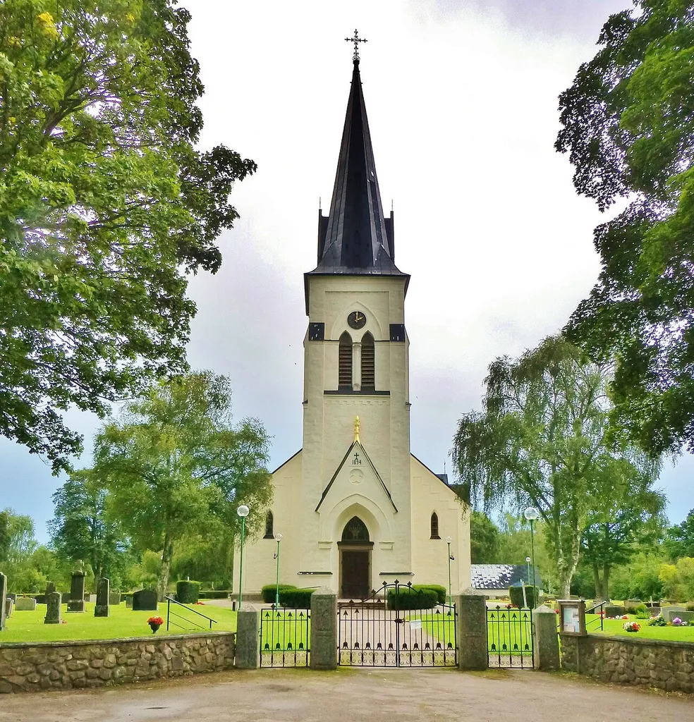 Fagerhults Church.The church was built in 1894 and designed by architect CG Löfquist. It was built in the Gothic Revival style.