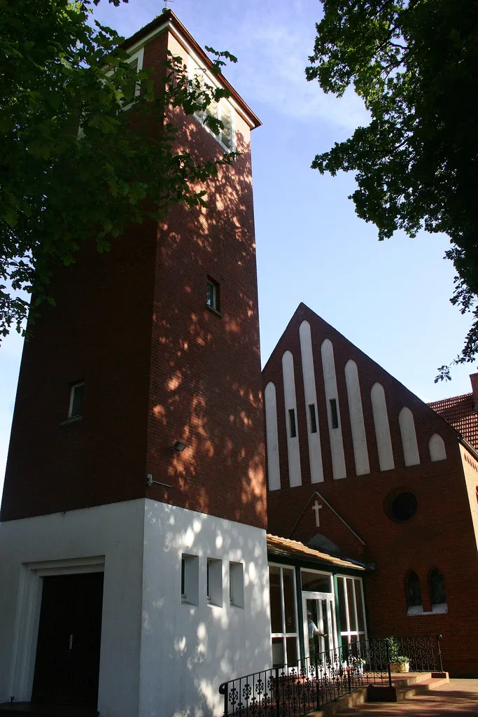 Historic Christ Church in Völlenerkönigsfehn, district of Leer, East Frisia, Germany