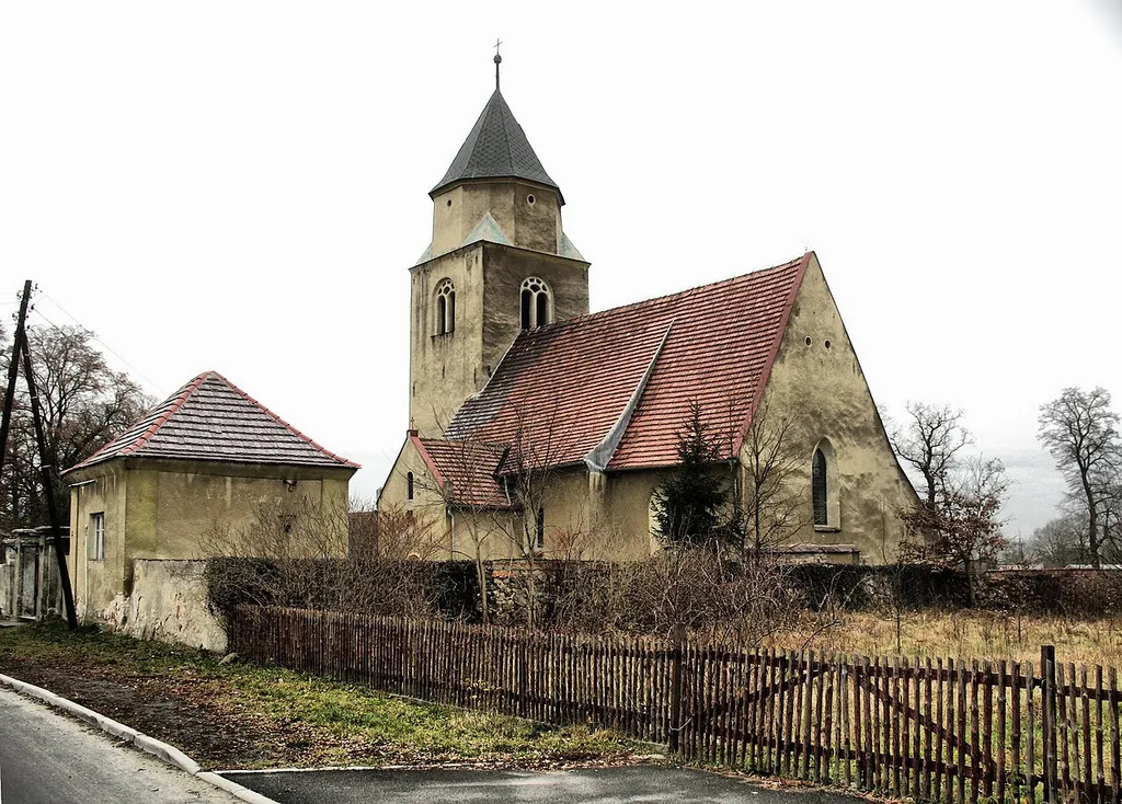 Gorzupia Dolna near Żagań,western Poland. The Catholic church