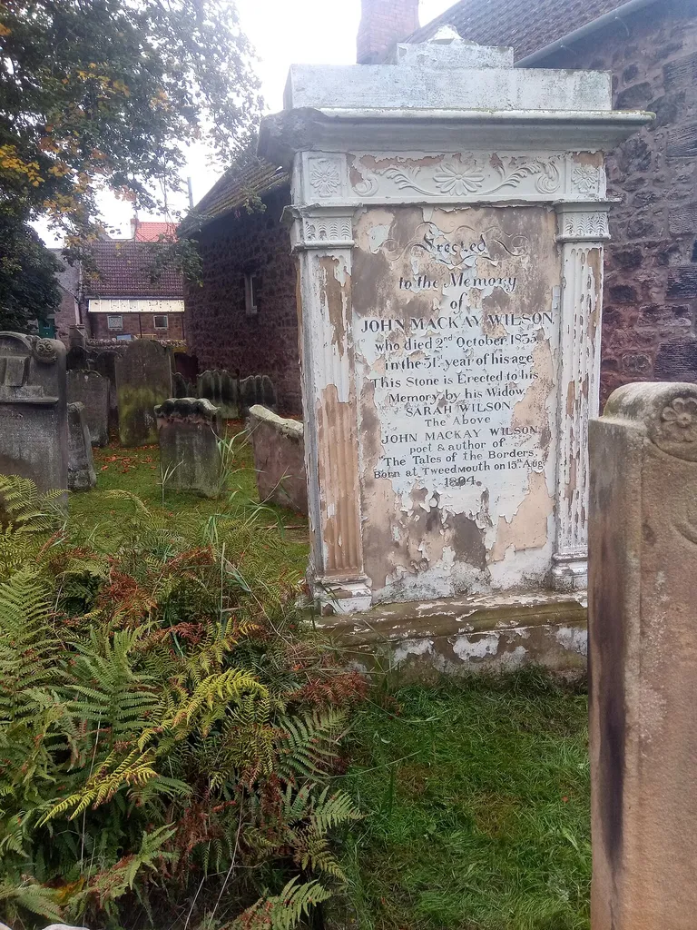 Gravestone Of John Mackay Wilson, Churchyard (tombstone in Berwick-upon-Tweed, Northumberland, UK)