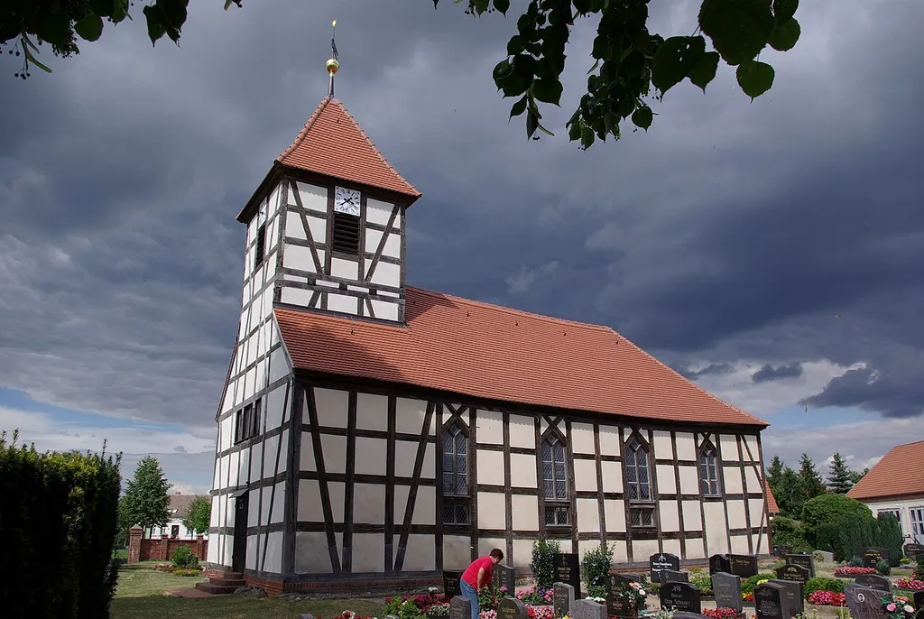 Rathenow Ortsteil Semlin in Brandenburg. Die Kirch im Ortsteil Semlin steht unter Denkmalschutz.