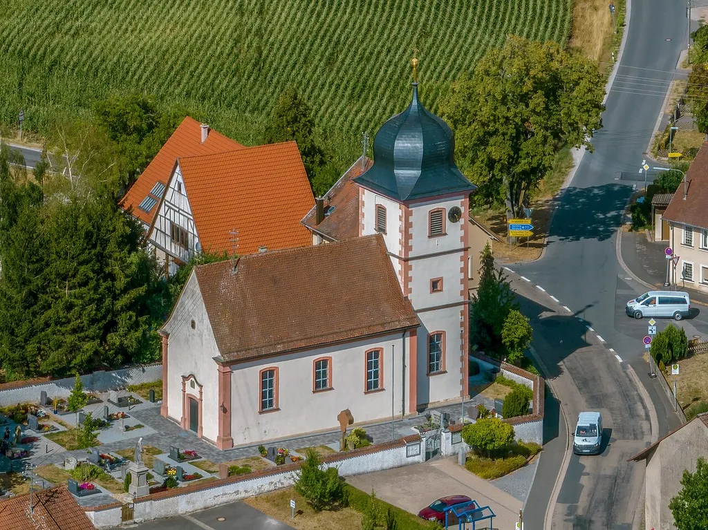 Catholic Curate Church Exaltatio S. Crucis in Breitenlohe in the district of Neustadt an der Aisch-Bad Windsheim