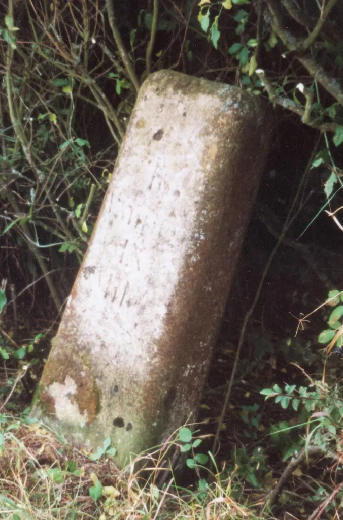 Milestone on minor road near Ruffinswick Farm, Ashbury, Vale of White Horse