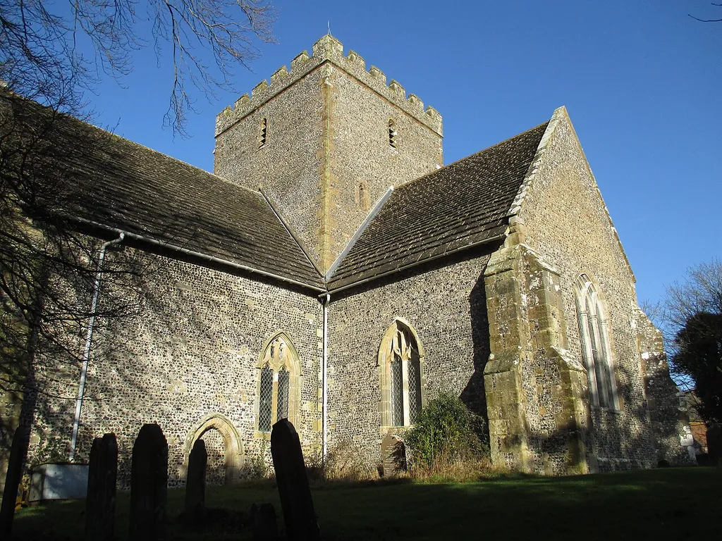 The parish church of Poynings, West Sussex, seen from the south-west