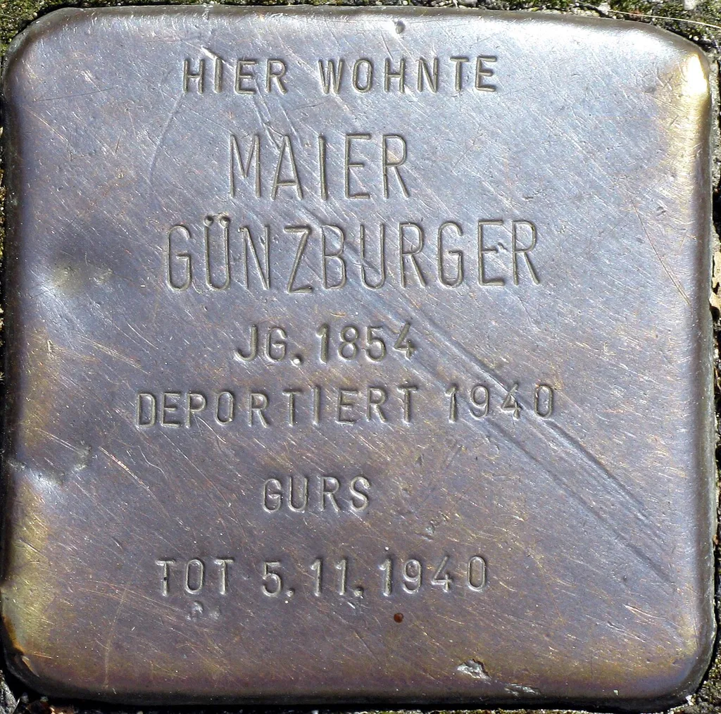 Stolperstein für Maier Günzburger, Günterstalstr. 29, Freiburg im Breisgau