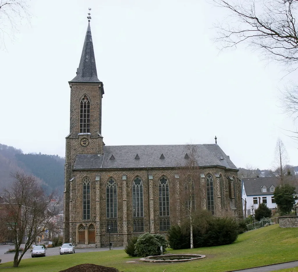 Evangelische Christuskirche in Werdohl. Neugotische Hallenkirche, erbaut 1866/1868.