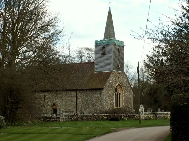 St. Mary's church, Great Canfield, Essex Apart from the 15th century belfry, the church is essentially Norman. The best feature of the church is a wall painting of the Virgin and Child, dated 1250 and said to be one of the best examples in the country. Close to the church is the remains of a motte and bailey castle.