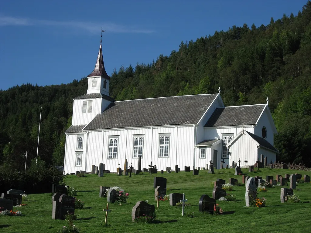 Kornstad church in Averøy, Norway. Built 1871.