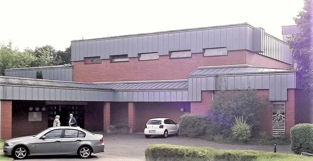 Exterior of the roman catholic "Begegnungskirche" in Köllerbach, Saarland, Germany