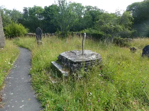 Base of sundial approximately 15 metres to south-east of St Anthony's church