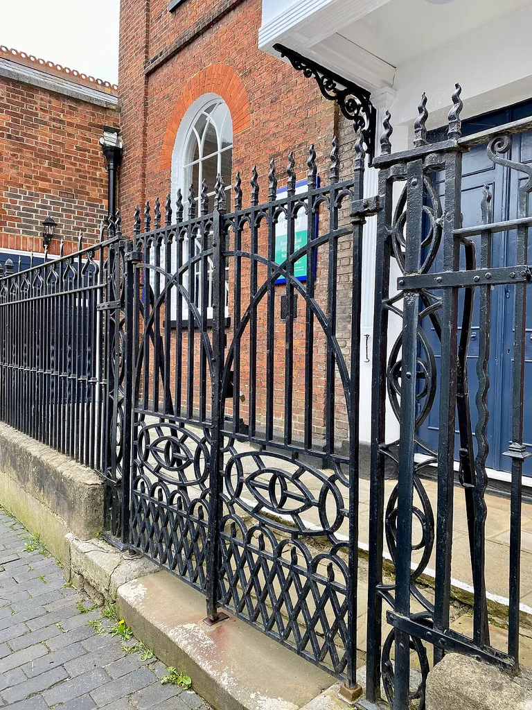 Gates and railings of the Congreational Church, Spicer Steet, St Albans, May 2023 This is a photo of listed building number 1174542.
