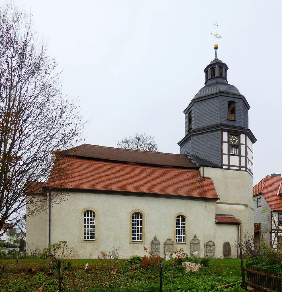 Ev.-luth. Johanniskirche in Uschlag, Gemeinde Staufenberg, Südniedersachsen. Erbaut 1725