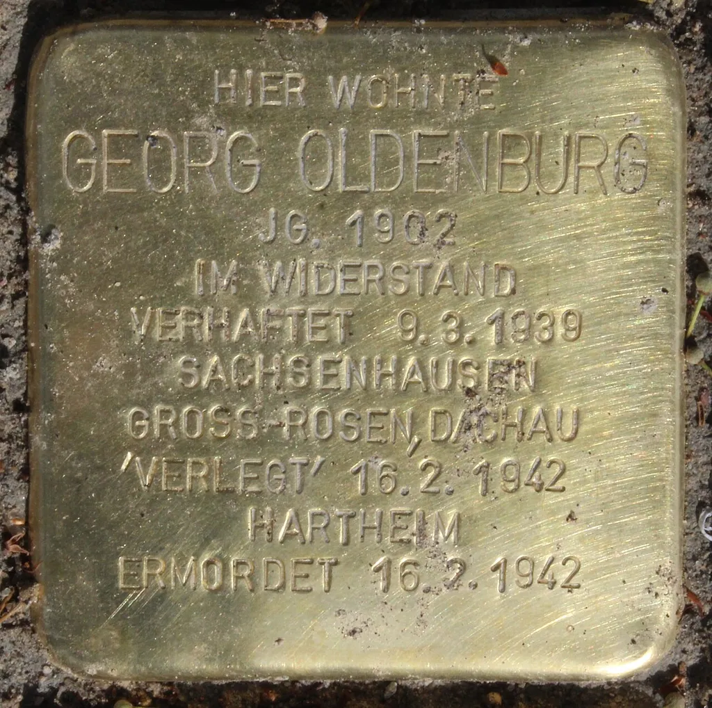 Stolperstein für Georg Oldenburg