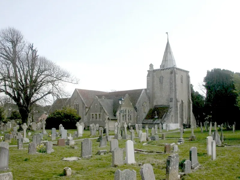 Milford on Sea, parish church The Church of All Saints, on Church Hill; Norman and Early English, listed by English Heritage. [1]