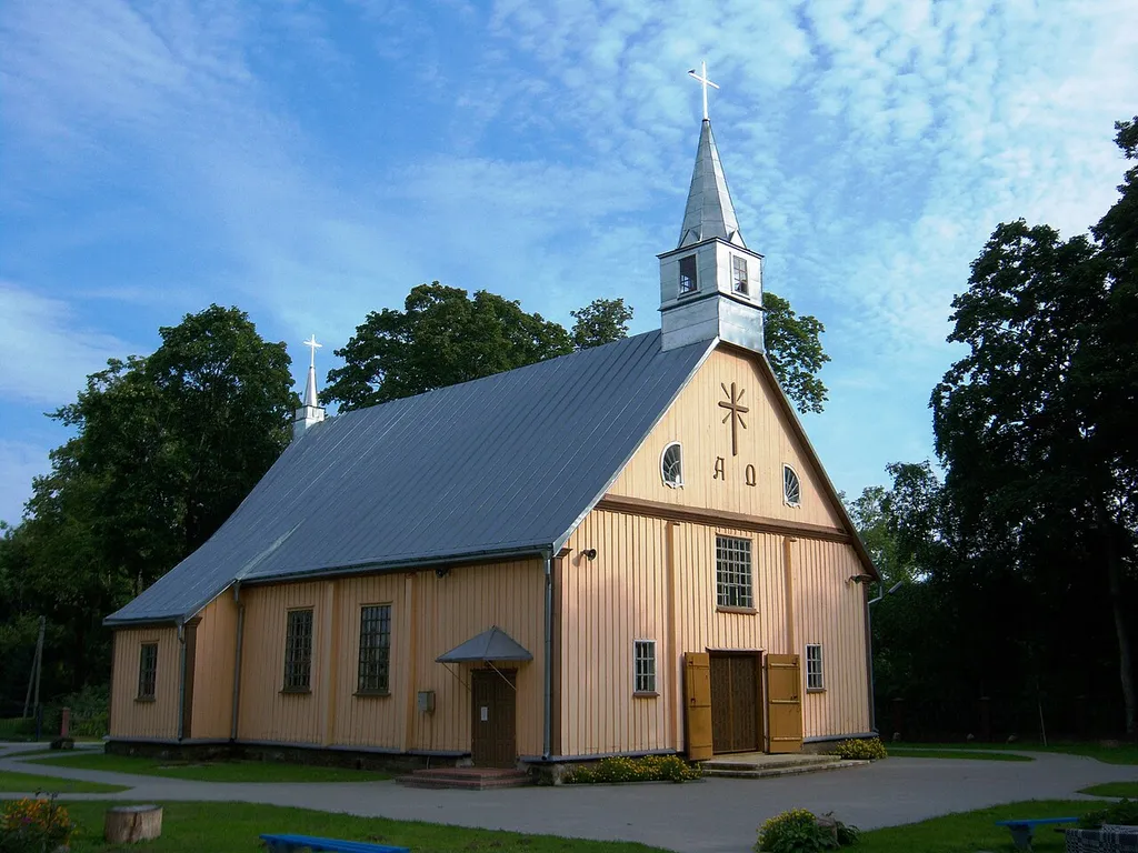 Vėžaičiai Catholic church, Klaipėda District. Lithuania