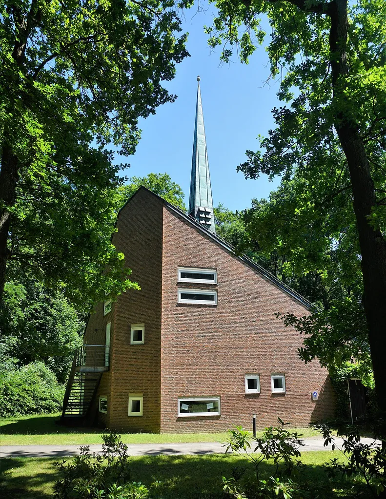 View from the west to the Matthew church in Barendorf in the district of Lüneburg.