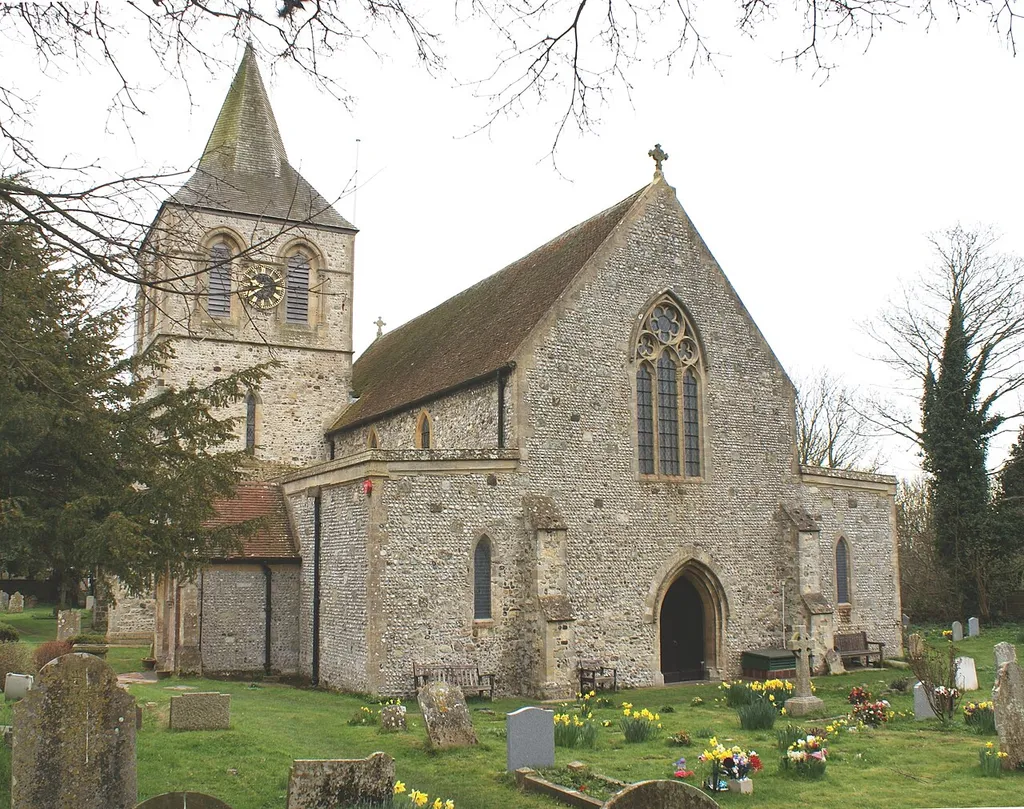 St. Nicolas Church, the Parish Church of Pevensey, England, following recent restoration work.