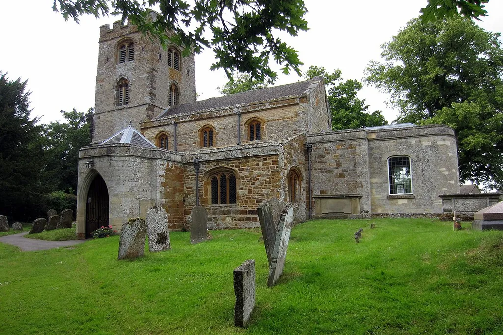 Parish church of St John the Baptist, Quinton, Northamptonshire, seen from the southeast