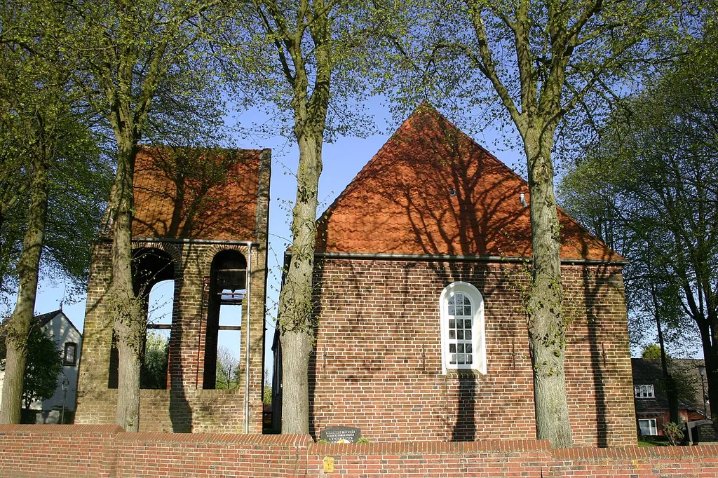 Historic church in Borssum, city of Emden, East Frisia, Germany