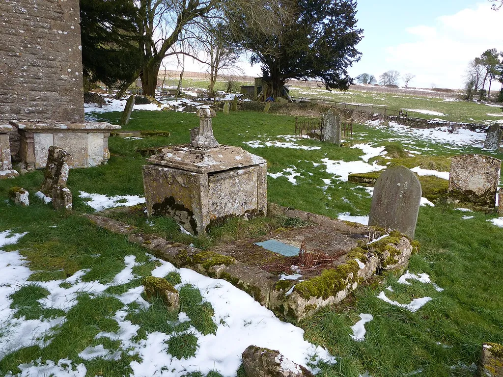 Grade II listed monument in Winstone, Gloucestershire. Listed as "Unidentified monument in the churchyard approximately 4.5m south of chancel to Church Of St Bartholomew". .mw-parser-output .messagebox{margin:4px 0;width:auto;border-collapse:collapse;border:2px solid var(--border-color-progressive,#6485d1);background-color:var(--background-color-neutral-subtle,#fbfcff);color:var(--color-base,#202122);box-sizing:border-box;border-inline-start-width:8px}.mw-parser-output .messagebox.mbox-small{font-size:88%;line-height:1.25em}.mw-parser-output .mbox-warning,.mw-parser-output .mbox-speedy{border:2px solid var(--border-color-error,#b22222);background:var(--background-color-error-subtle,#ffdbdb);border-inline-start-width:8px}.mw-parser-output .mbox-serious,.mw-parser-output .mbox-delete,.mw-parser-output .mbox-stop{border:2px solid var(--border-color-error,#b22222);border-inline-start-width:8px}.mw-parser-output .mbox-issue,.mw-parser-output .mbox-content{border:2px solid #f28500;background:var(--background-color-warning-subtle,#ffe);border-inline-start-width:8px}.mw-parser-output .mbox-query,.mw-parser-output .mbox-style{border:2px solid #f4c430;background:var(--background-color-warning-subtle,#ffe);border-inline-start-width:8px}.mw-parser-output .mbox-shit{border:2px solid #960;border-inline-start-width:8px}.mw-parser-output .mbox-license{border:2px solid #88a;border-inline-start-width:initial}.mw-parser-output .mbox-legal{border:2px solid var(--border-color-notice,#666);background:var(--background-color-base,#fff);border-inline-start-width:8px}.mw-parser-output .mbox-honor{border:2px solid #ca3;background:var(--background-color-warning-subtle,#fcf4db);border-inline-start-width:8px}.mw-parser-output .mbox-growth{border:2px solid #8d4;background:var(--background-color-success-subtle,#d5fdf4);border-inline-start-width:8px}.mw-parser-output .mbox-move{border:2px solid #93c;border-inline-start-width:8px}.mw-parser-output .mbox-protection,.mw-parser-output .mbox-message{bor