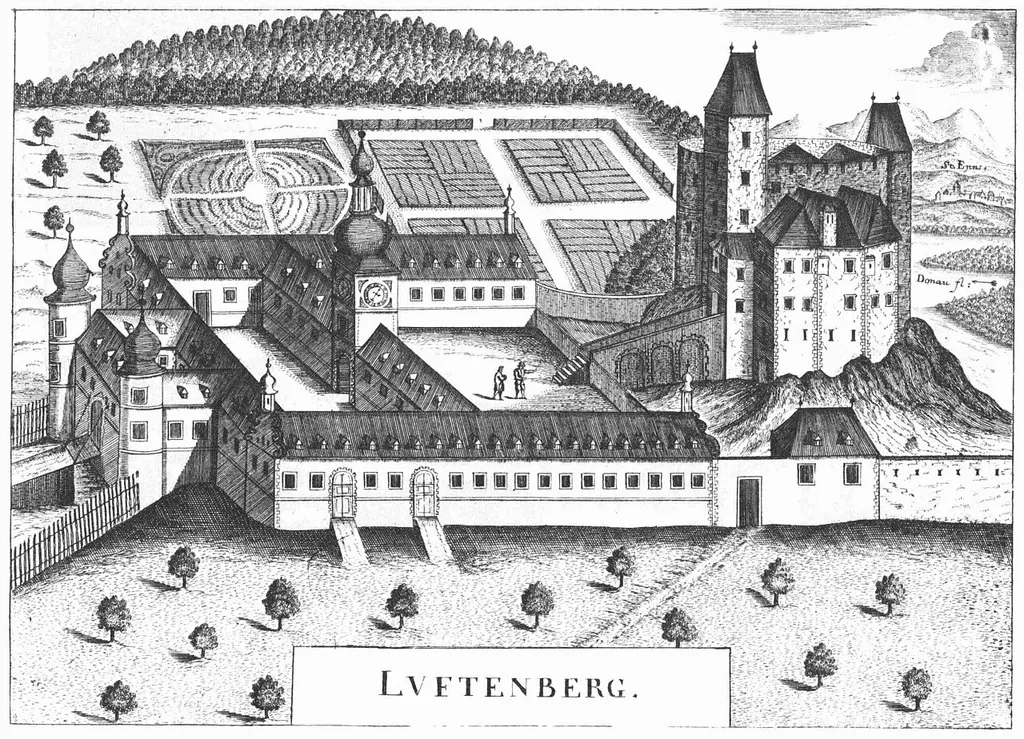 Schloss Luftenberg nach einem Stich von Georg Matthäus Vischer von 1674 Topographia Austriae superioris modernae