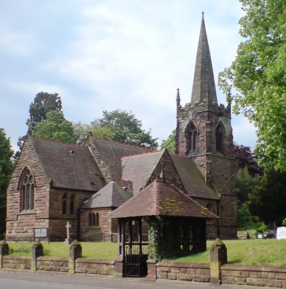 St Leonard's parish church, Dunston, Staffordshire, seen from the northeast