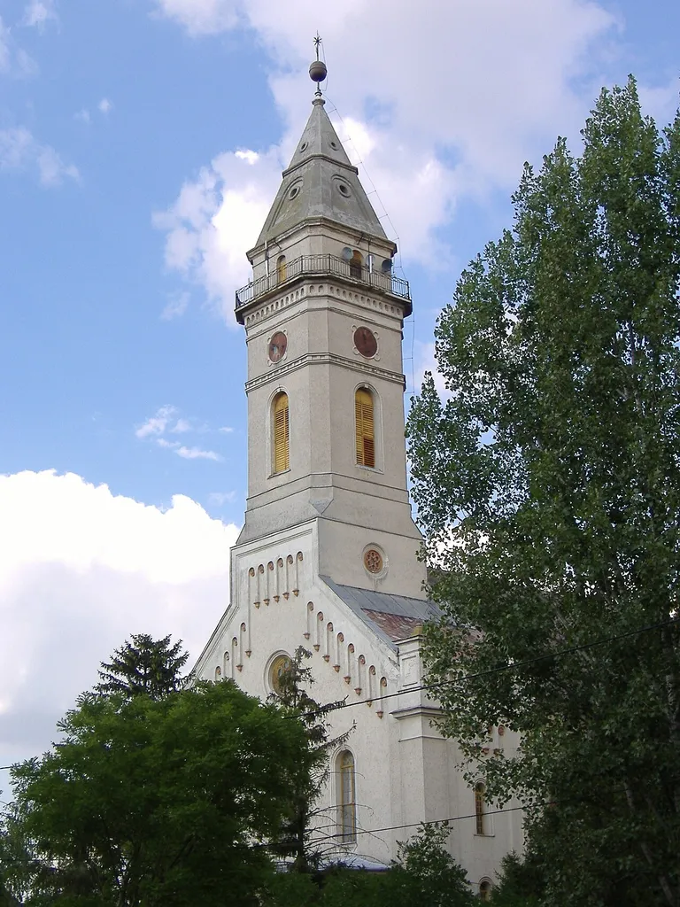 Side view of the Reformed church in Makó, Újváros ("New town") township in Hungary.