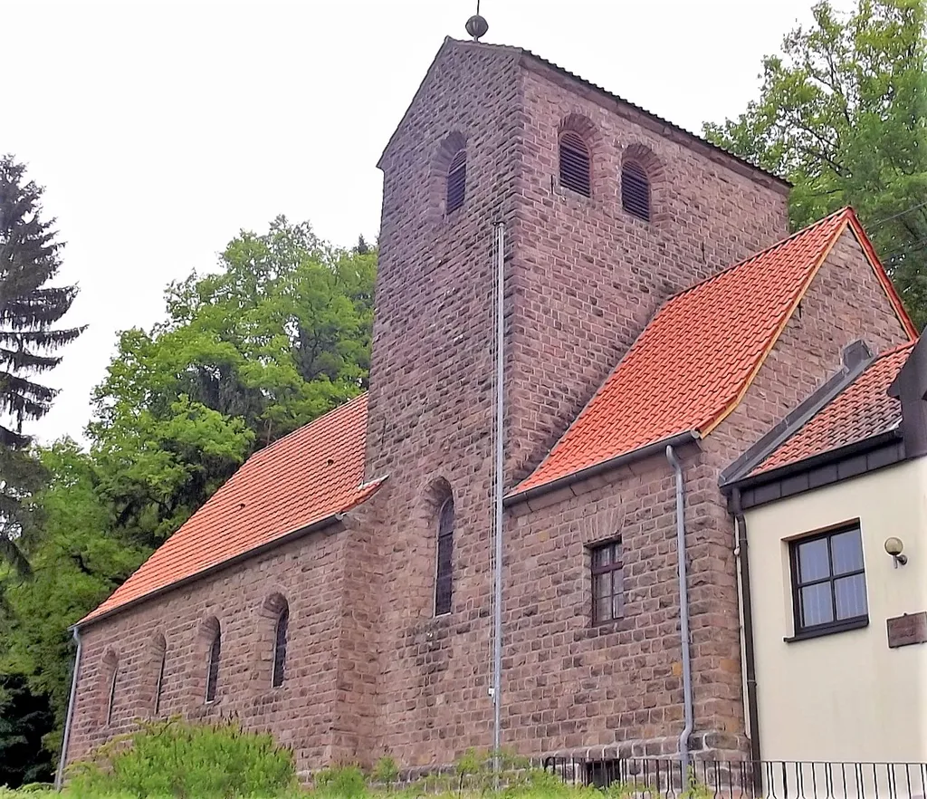 Exterior of the roman catholic church in Hoof, Saarland, Germany