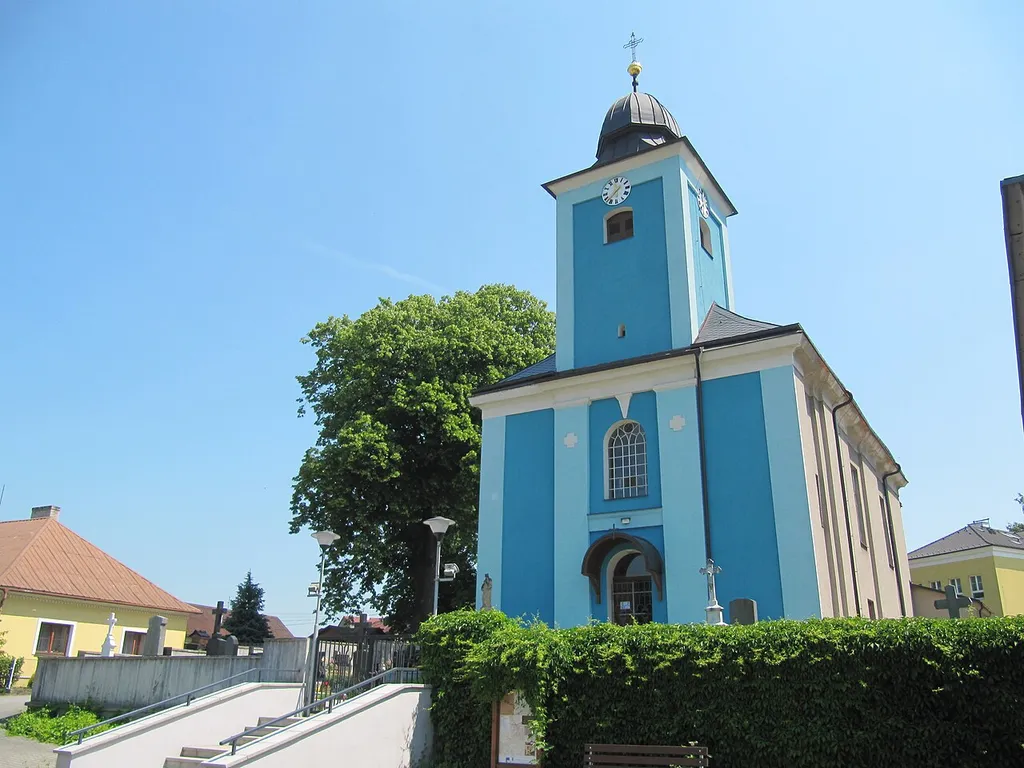 Větřkovice, Opava District, Czech Republic. Church of the Assumption of the Virgin Mary.