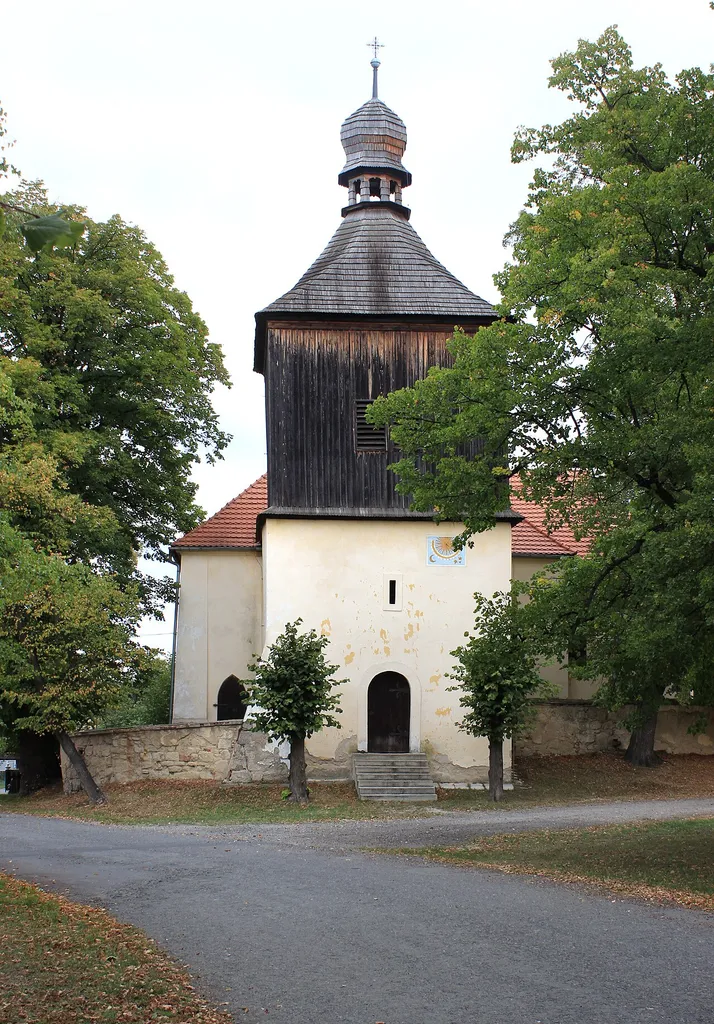 Church in Radouň, part of Mělnické Vtelno, Czech Republic.