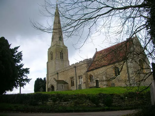 All Saints' parish church, Brington, Cambridgeshire (formerly Huntingdonshire), seen from the southeast