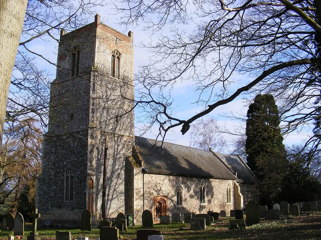 Church of St Peter in Weston, Suffolk, England. A Grade I listed medieval church.