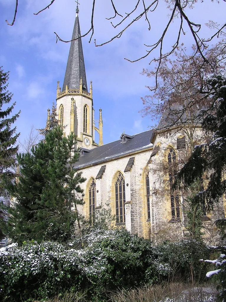 Martin-Luther-Kirche in Gütersloh This is a photograph of an architectural monument.It is on the list of cultural monuments of Gütersloh, no. A 031.
