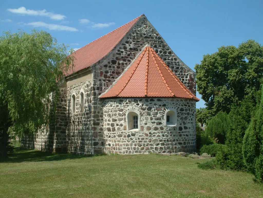 Church in Jeserig/Fläming, Germany, Feldsteinkirche in Jeserig/Fläming, Brandenburg