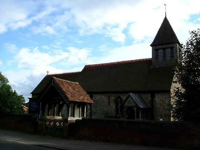 St Allbrights Stanway. This is St Albrights Church Stanway on the B1408 to the West of Colchester. The lack of tiles on the porch roof is proof positive that nothing is sacred these days. It was reported in the local newspaper that a young man went to the Vicar saying he was willing to repair some vandalism to the roof as an act of charity. Rather than repairing the roof he stole all the tiles! For a history of this 12th Century church go to http://homepage.ntlworld.com/john.bonham/history.html