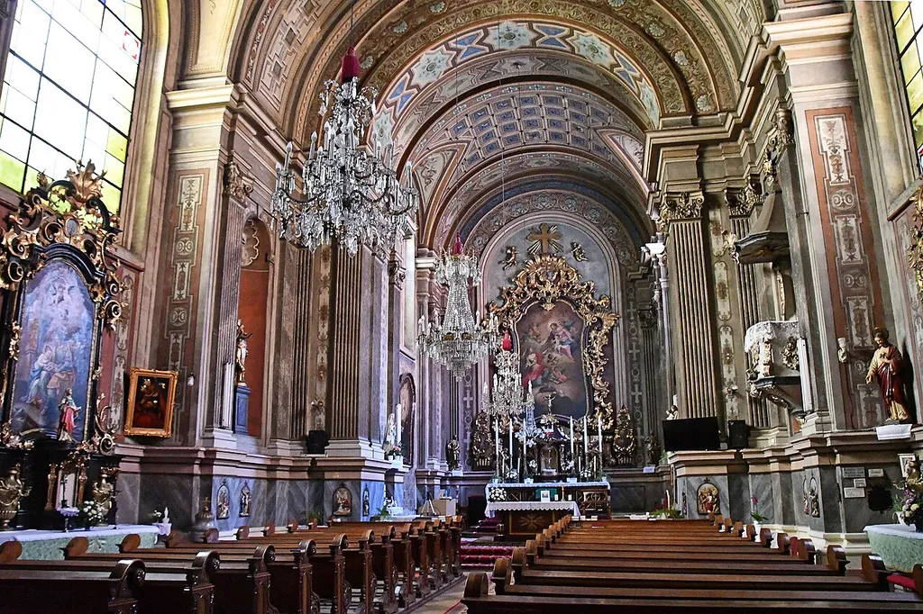 Interior of Saint Catherine of Alexandria church in Timișoara, Romania