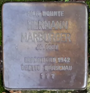 Stolperstein dedicated to Hermann Marburger