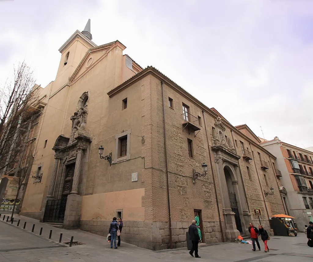 Façade of Church of Our Lady of Mount Carmel in Madrid (Spain).
