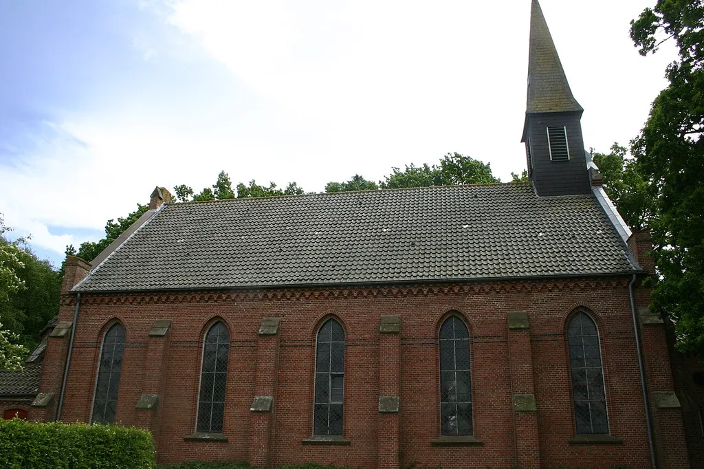 Historic church in Ostgroßefehn, district of Aurich, East Frisia, Germany